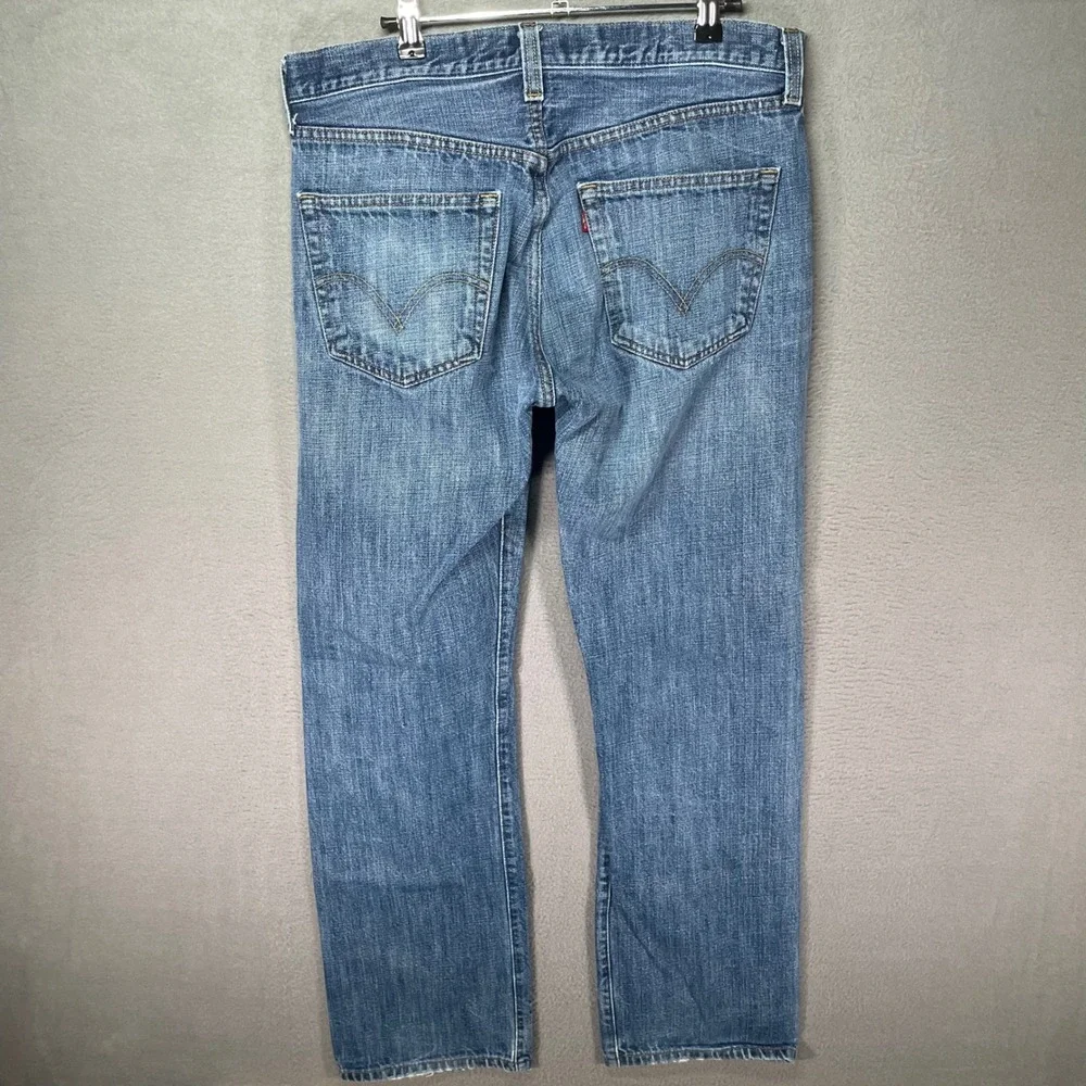 Levis 501 Jeans Mens 33x31 Blue Straight‎ Leg Button Fly Denim Faded Mexico